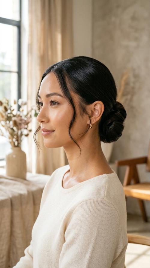 Sleek Low Chignon