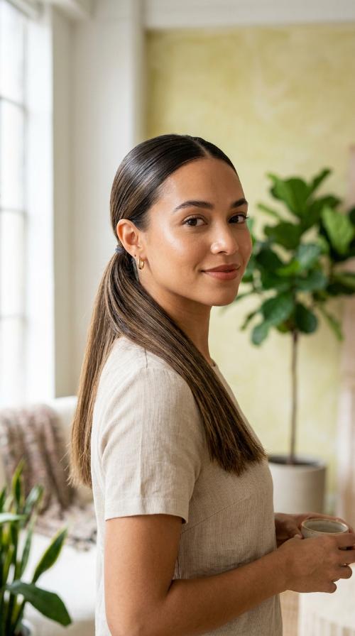 Sleek Low Ponytail