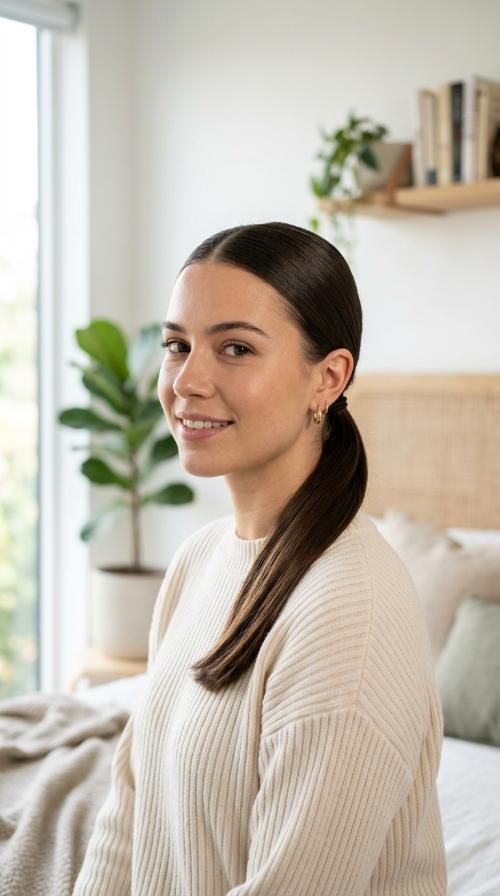 Sleek Low Ponytail