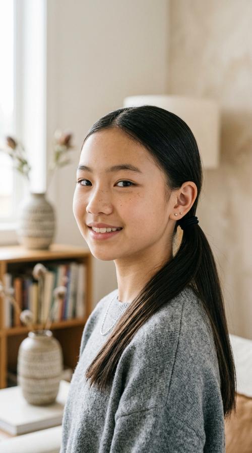 Sleek Low Ponytail