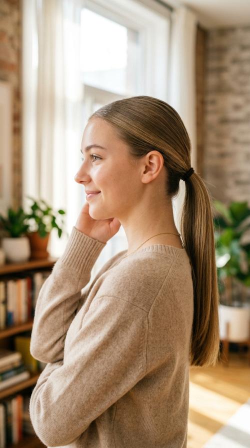 Sleek Low Ponytail