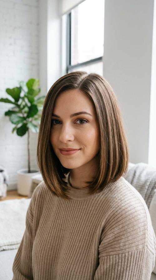 Sleek Side-Parted Bob