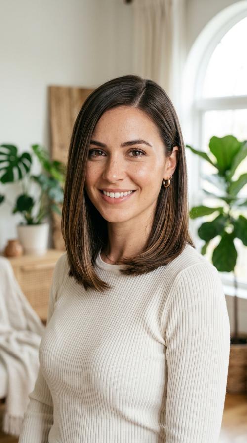 Sleek Side-Parted Lob