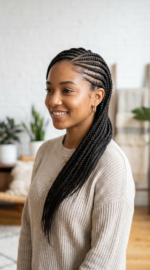 Sleek Side-Swept Braid