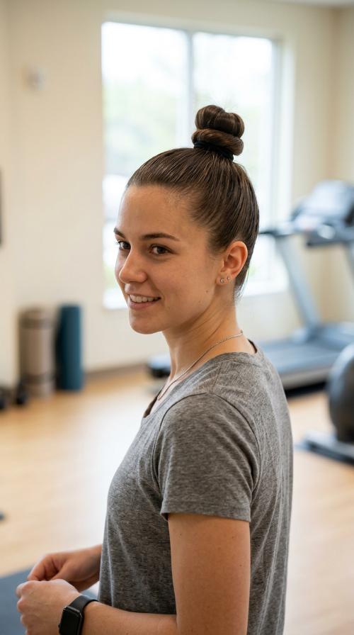 Sleek Top Knot with Elastic Band