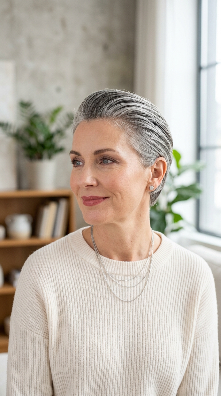 Slicked-Back Short Cut