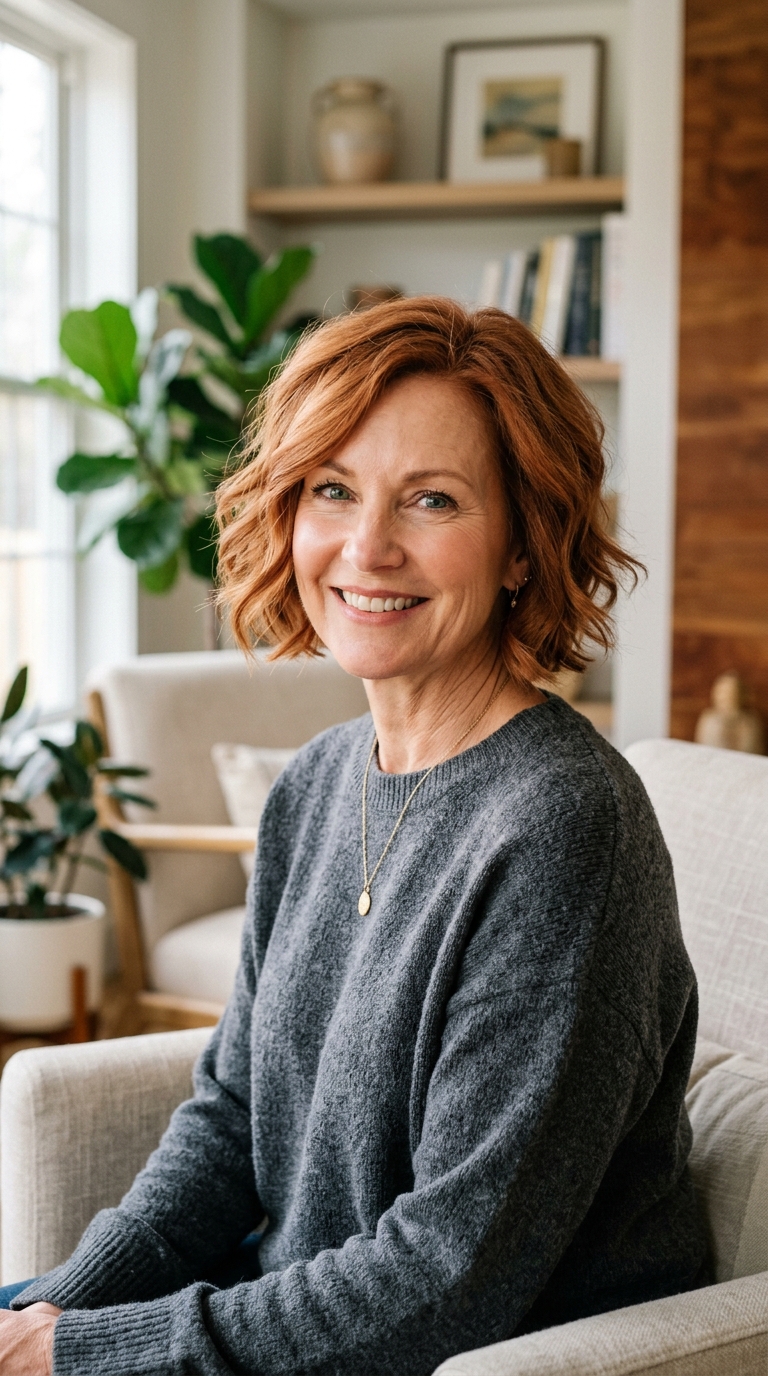 Soft Copper Wave Bob