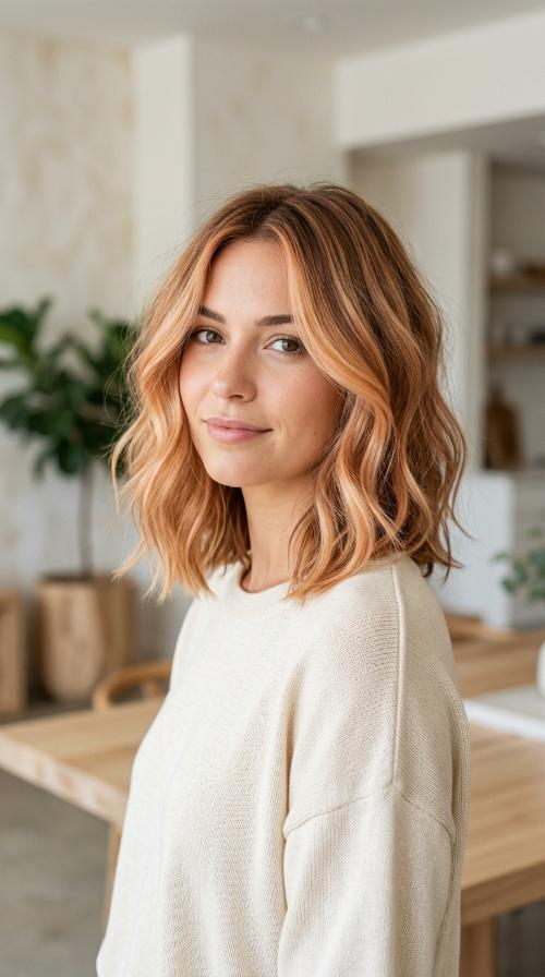 Soft Peach Ribboning for Summer