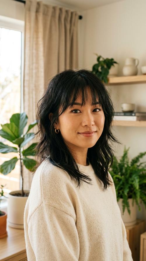Soft Shag with Wispy Bangs