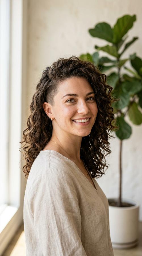Soft Undercut with Curls