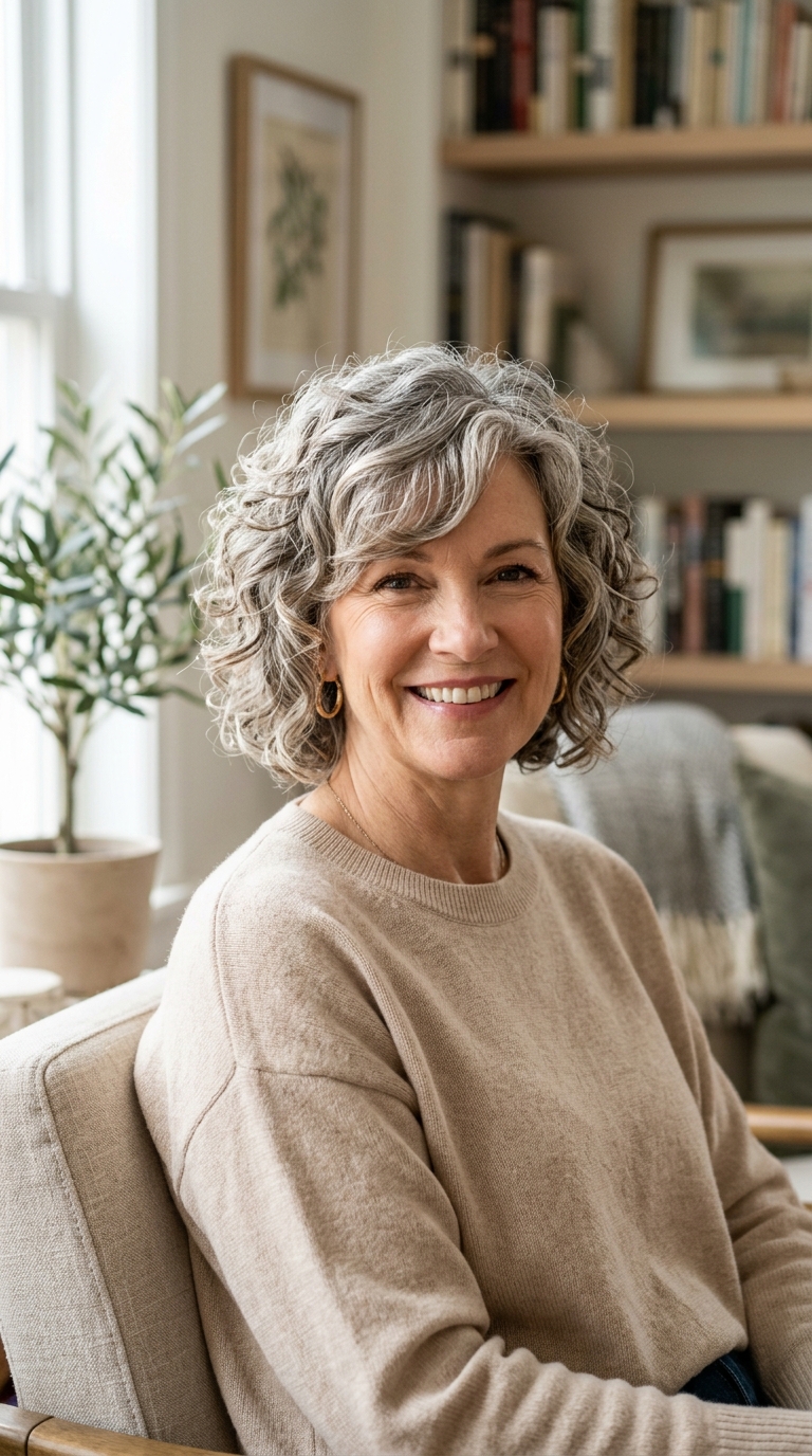 Soft Waves with Side-Swept Bangs