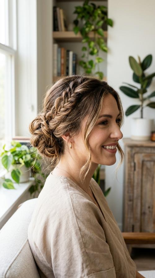 Sophisticated Messy Braided Bun