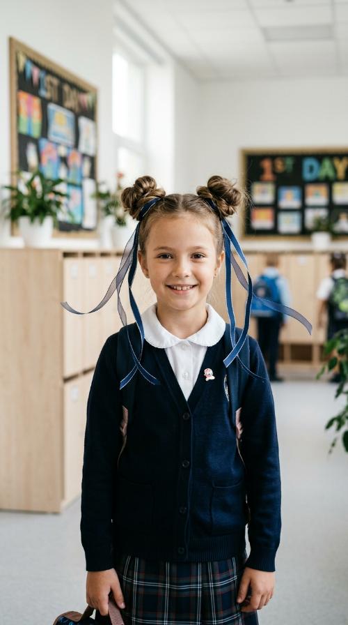 Space Buns with Floating Ribbons