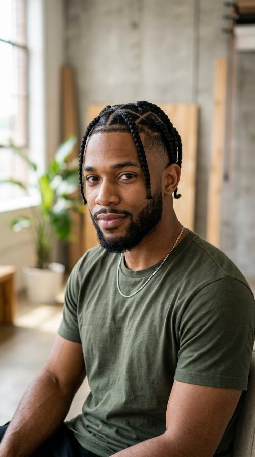 Spider Web Parting Box Braids