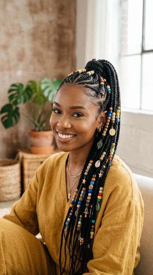 Stitch Braids with Beads and Charms