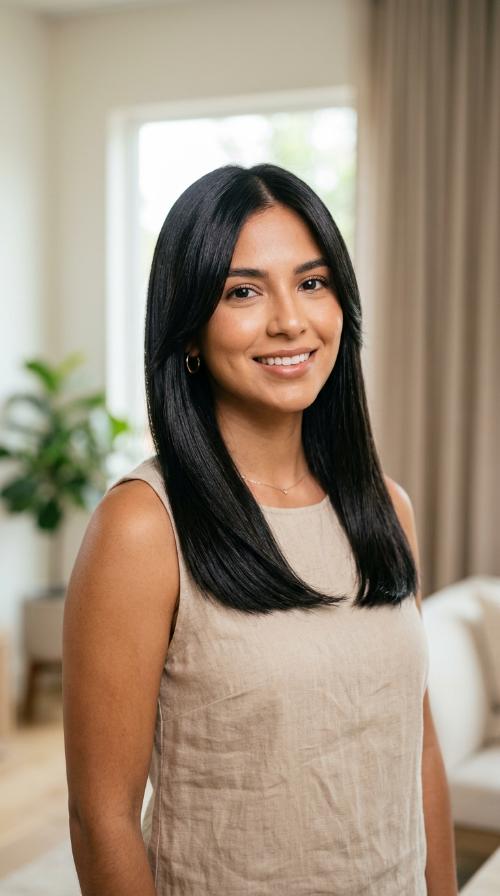 Straight Glass Hair with Tapered Front