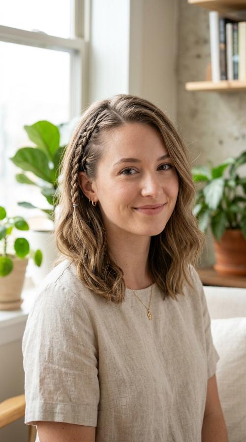 Subtle Accent Side Mini Braids