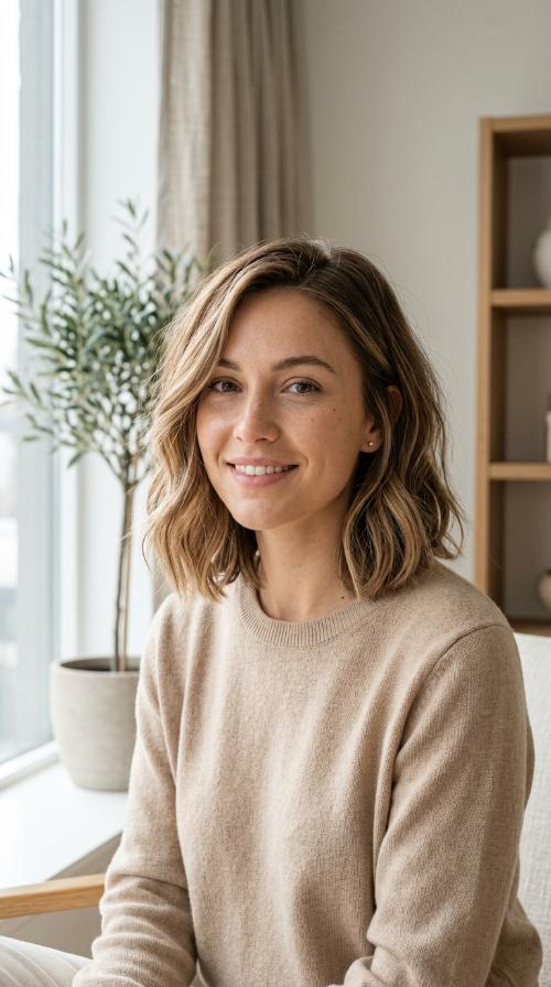 Subtle Bronde Textured Bob