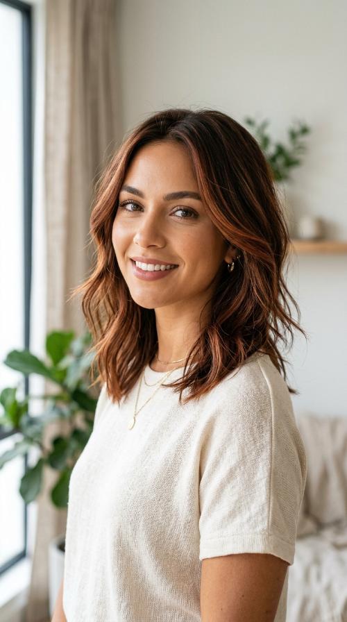 Subtle Copper-Tinted Layers