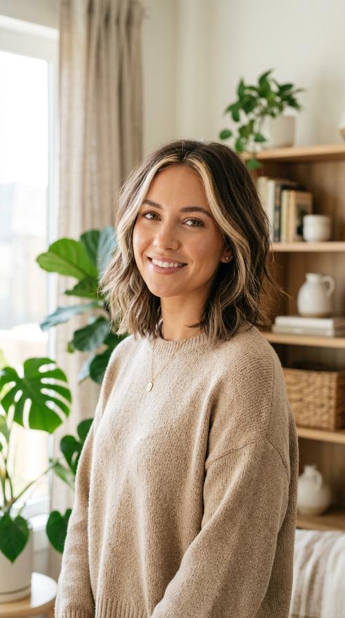 Subtle Mushroom Brown Highlights