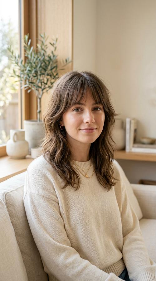 Subtle Natural Wolf Cut