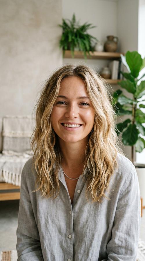 Sun-Bleached Surfer Waves