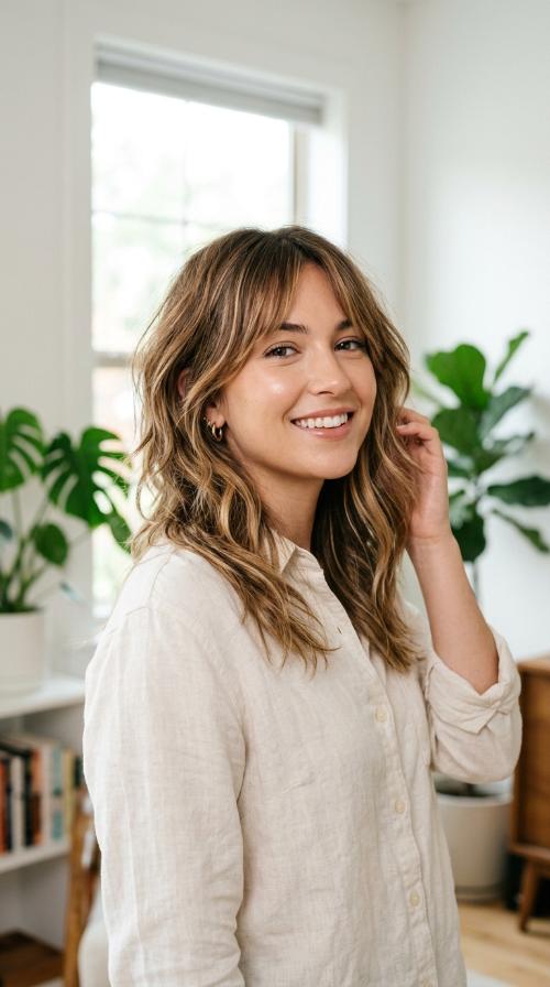 Sun-Kissed Balayage Wolf Cut
