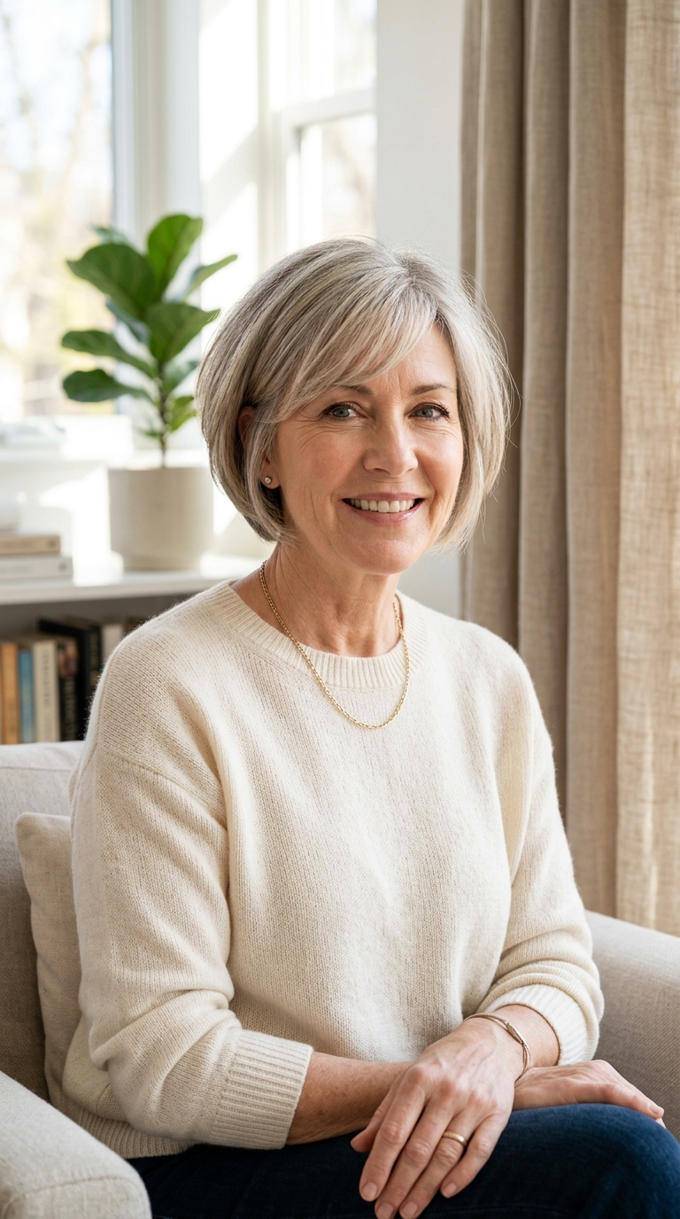 Tapered Bob with Side Fringe