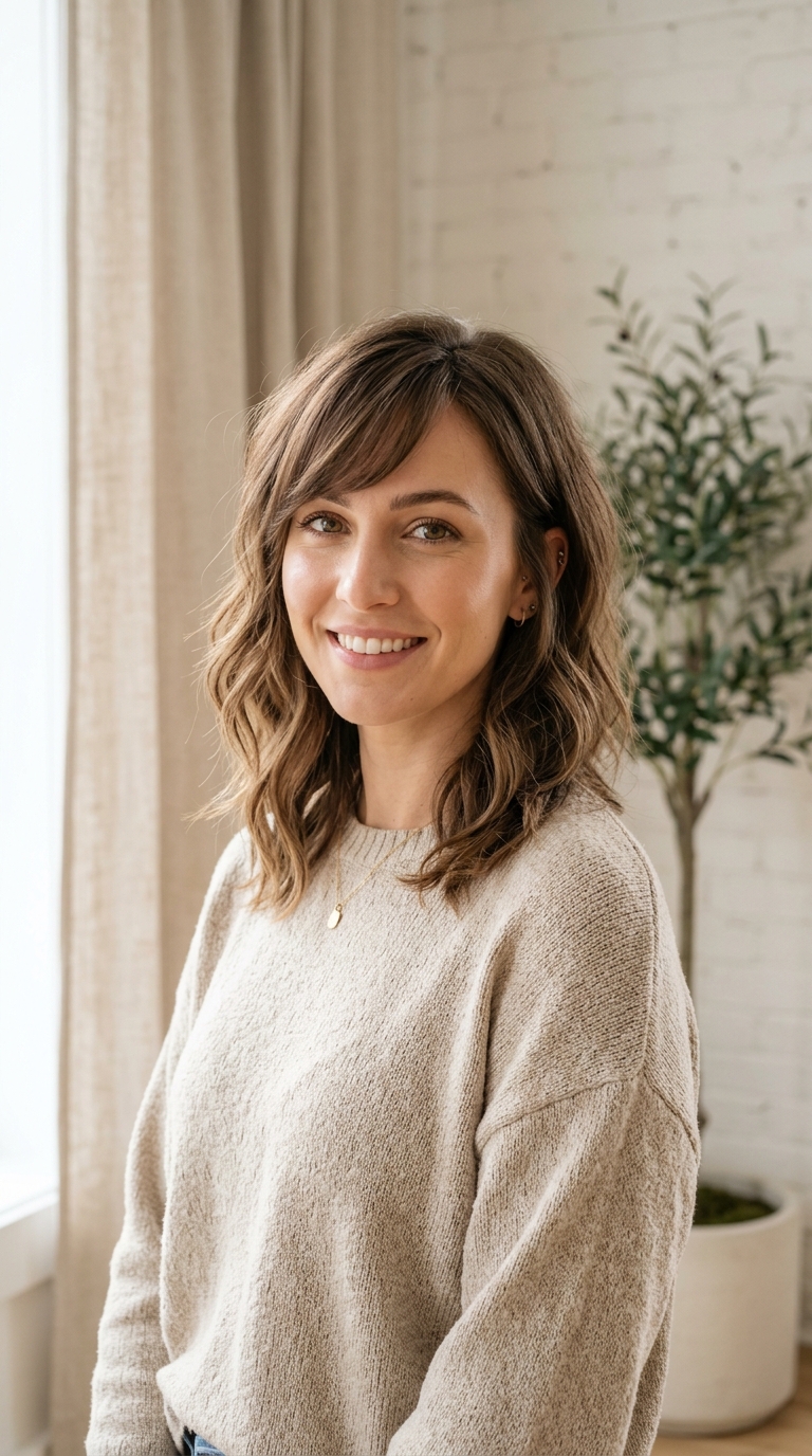 Tapered Ends with Side-Swept Fringe