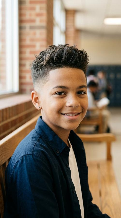 Tapered Fade with Textured Top