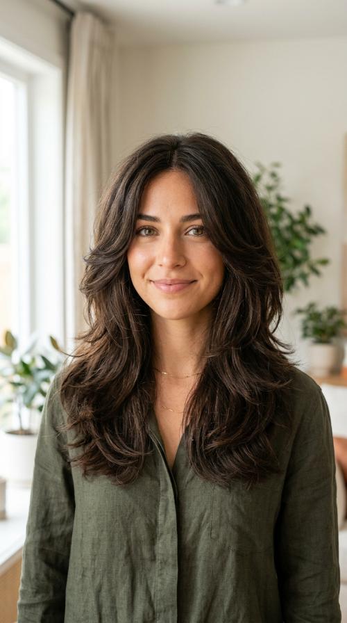 Tapered Layers for Thick Hair