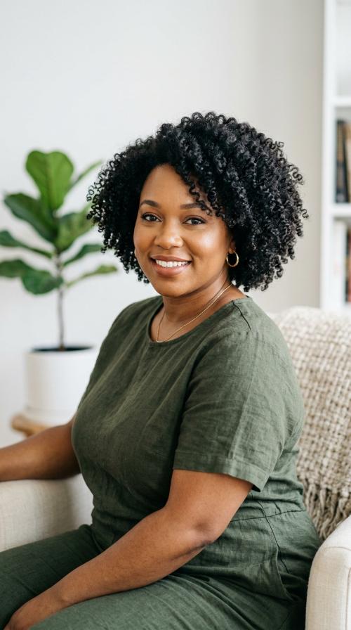 Tapered Medium Length Curls