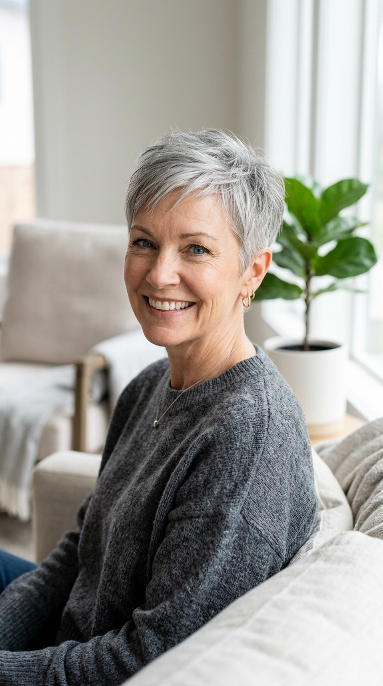 Tapered Neckline Pixie