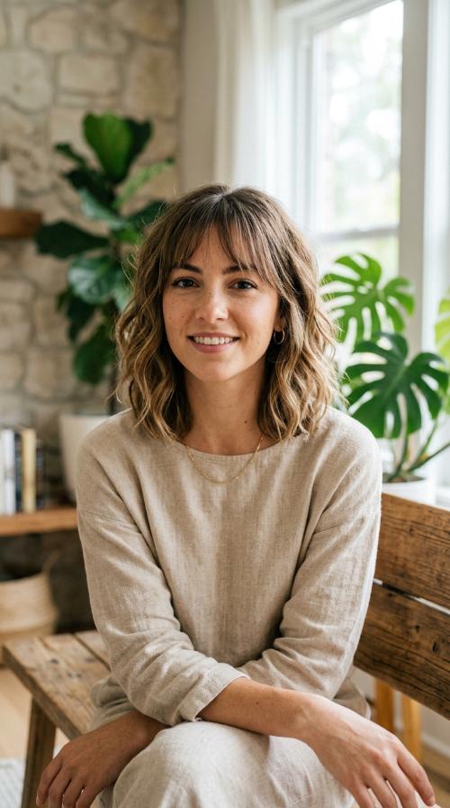 Textured Bob with See-Through Bangs