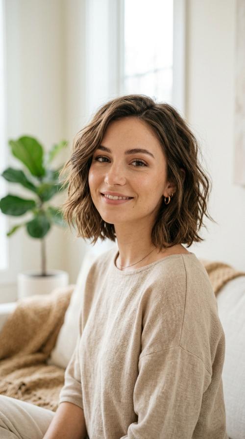 Textured Collarbone Bob