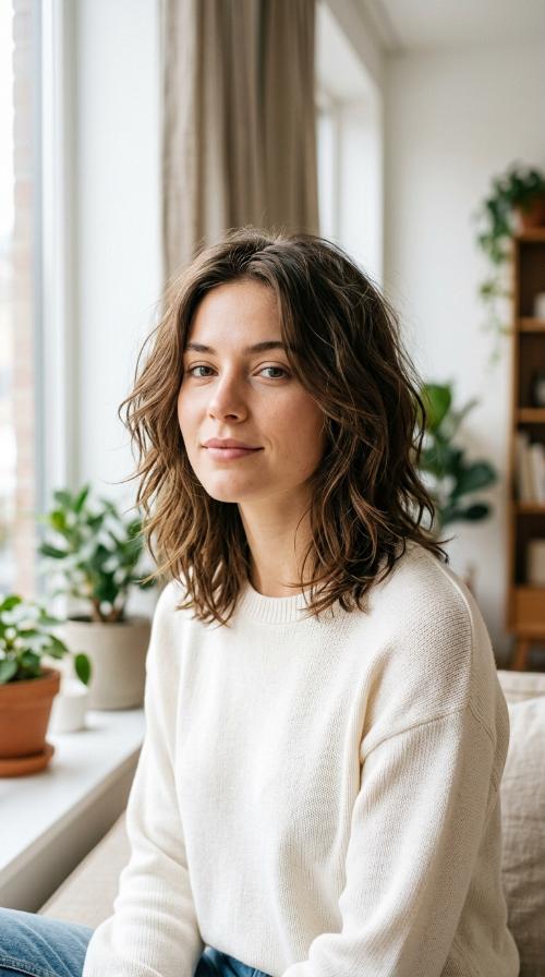 Textured Collarbone Cut