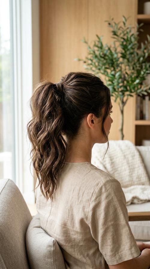 Textured High Ponytail