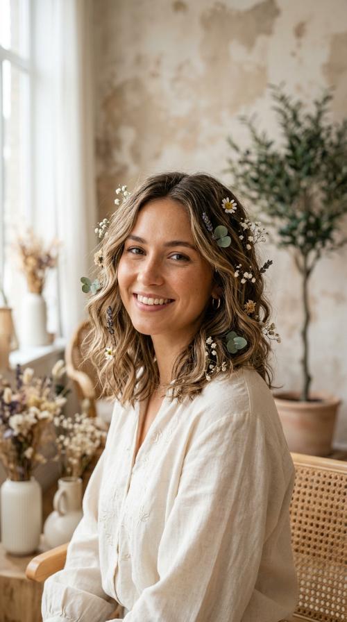 Textured Lob with Floral Accents
