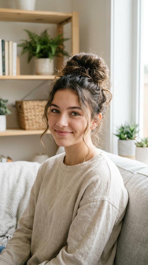 Textured Messy Bun