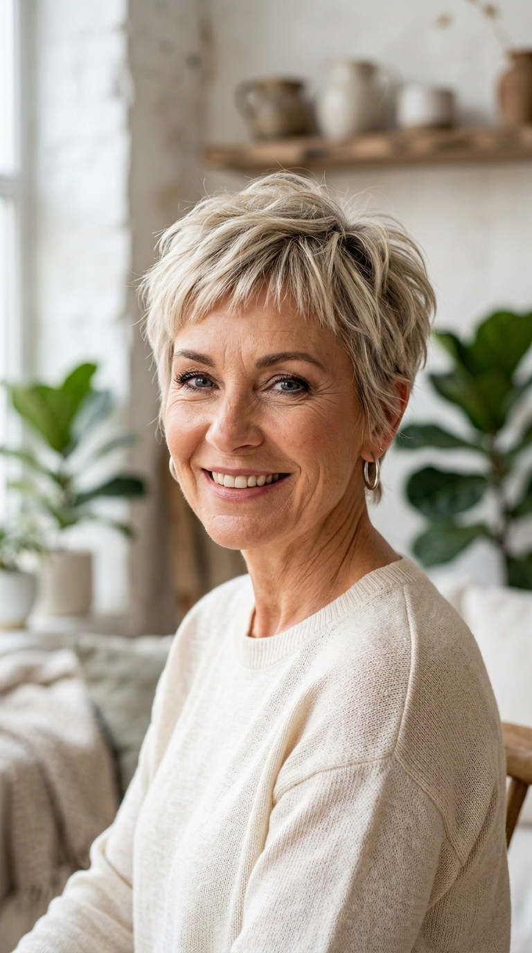 Textured Pixie with Baby Bangs