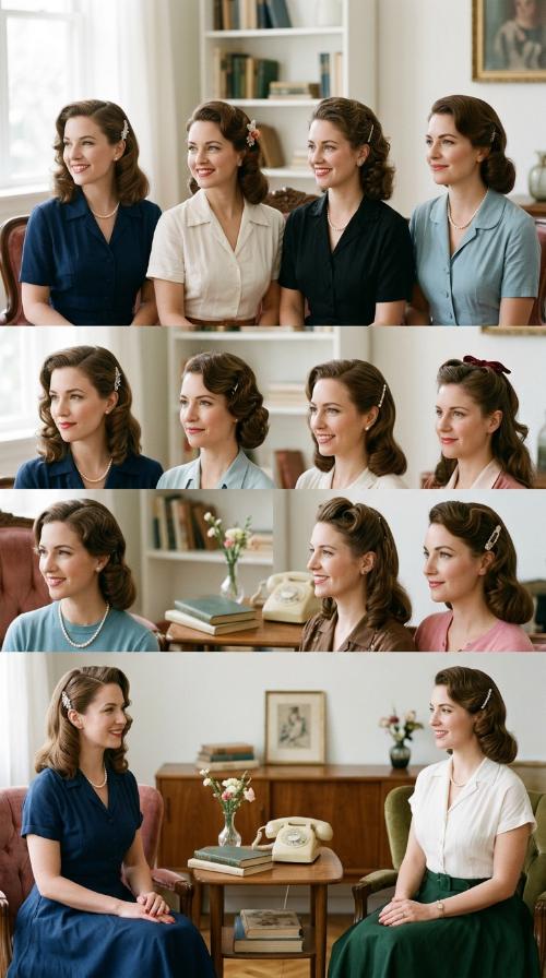 The 1950s Pinned-Back Glamour