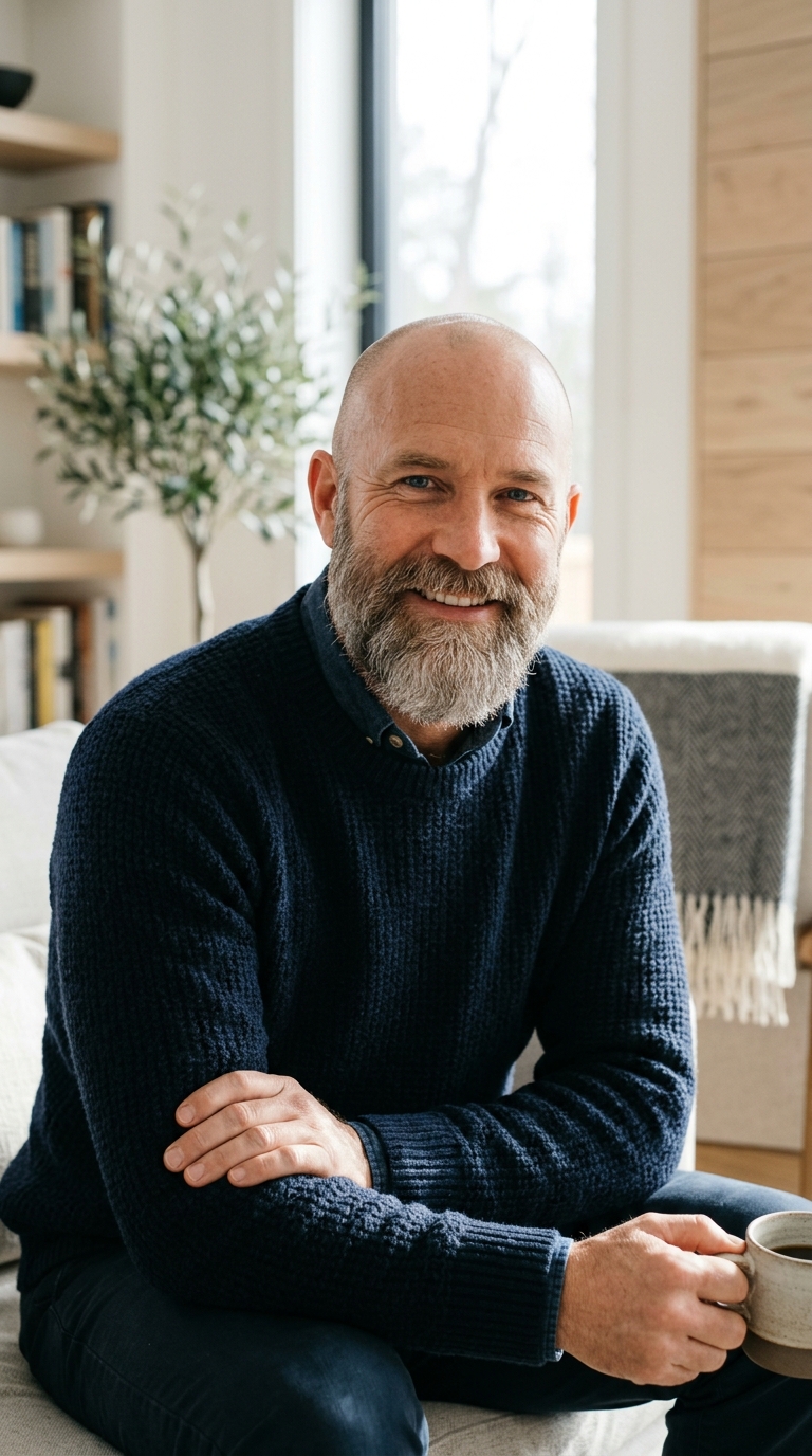 The Bald and Bearded Look