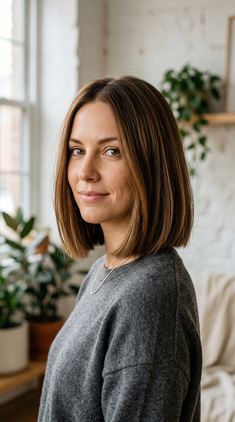 The Blunt Shoulder-Length Bob