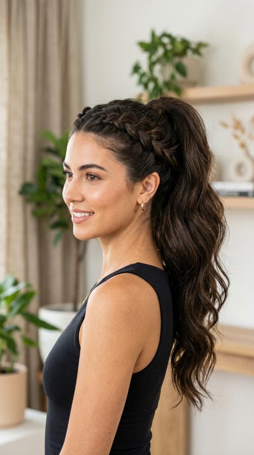 The Braided Crown High Ponytail