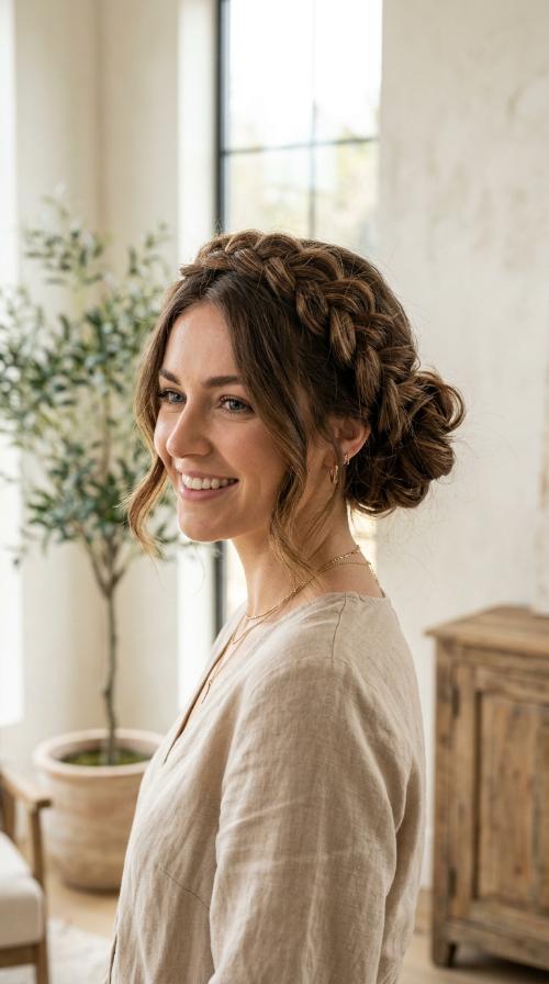 The Braided Halo Bun