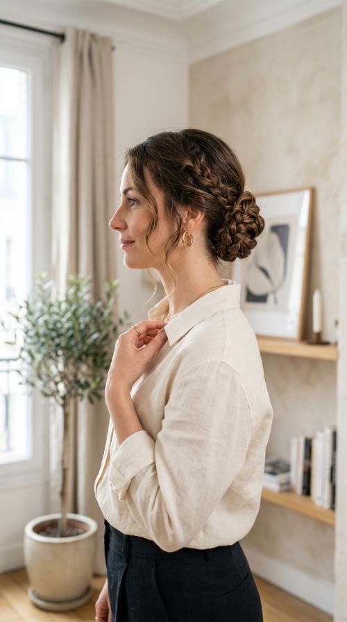 The Braided Low Chignon