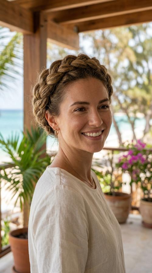 The Classic Dutch Crown Braid
