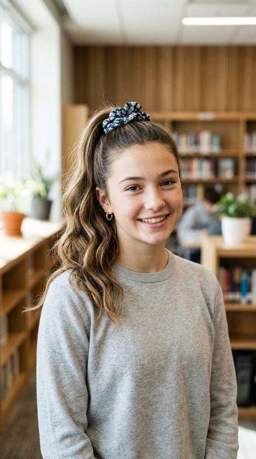 The Classic High Pony with a Scrunchie