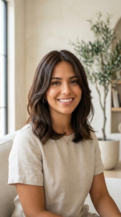The Classic Lob with Face-Framing Layers