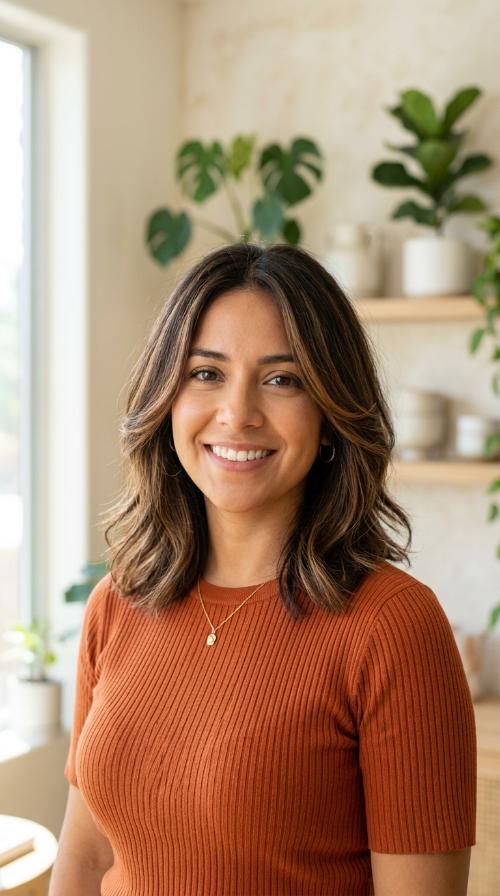 The Classic Lob with Face-Framing Layers